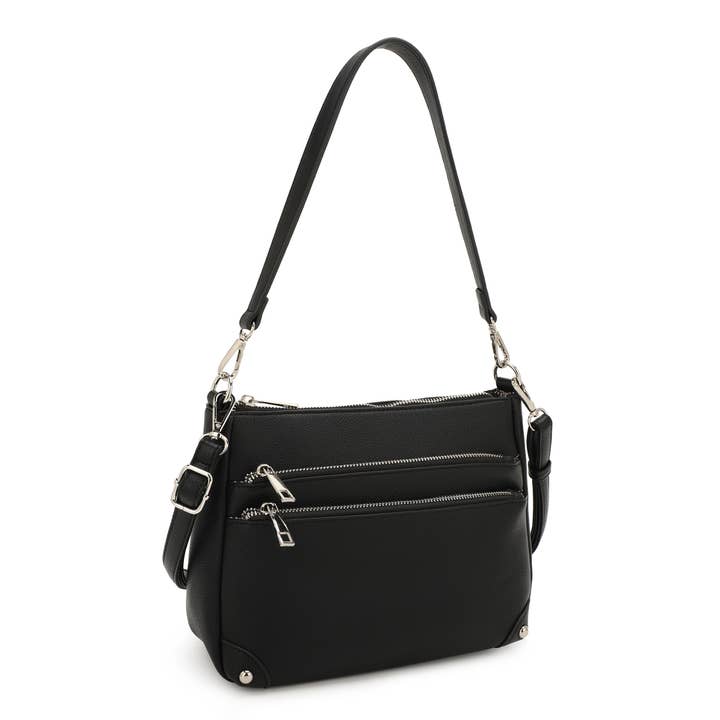 KAYLA+AVA - Wholesale Crossbody Bag - Women's - SHELBY 2 WAY TRIPLE COMPARTMENT CROSSBODY BAG