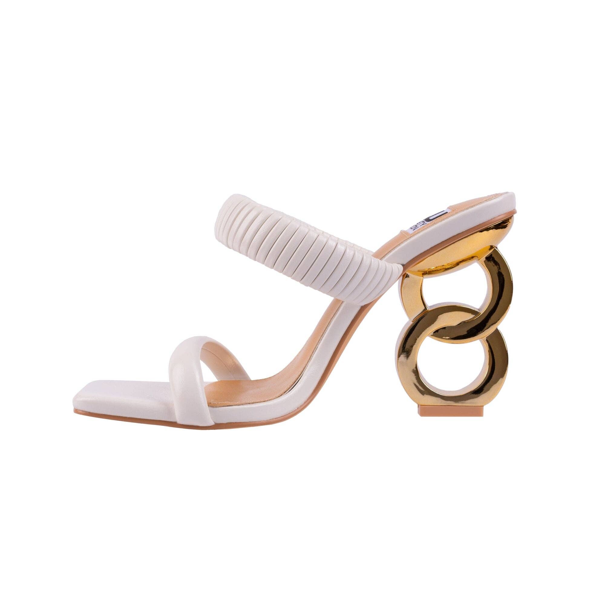 LADY COUTURE – Engroshandel Højhælede sko - Dame – Ninety Union RADDLE metalhæl plisseret tobåndsglide27