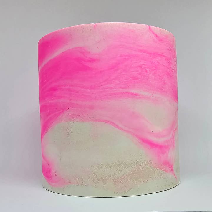 BeBold Eire – wholesale Ljushållare – Rosa neon sten gjutna ljus fartygshållare