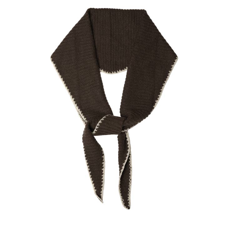 Somerville Scarves - Wholesale Scarf - Women's - Cashmere Diamond Skinny Scarf - Mole