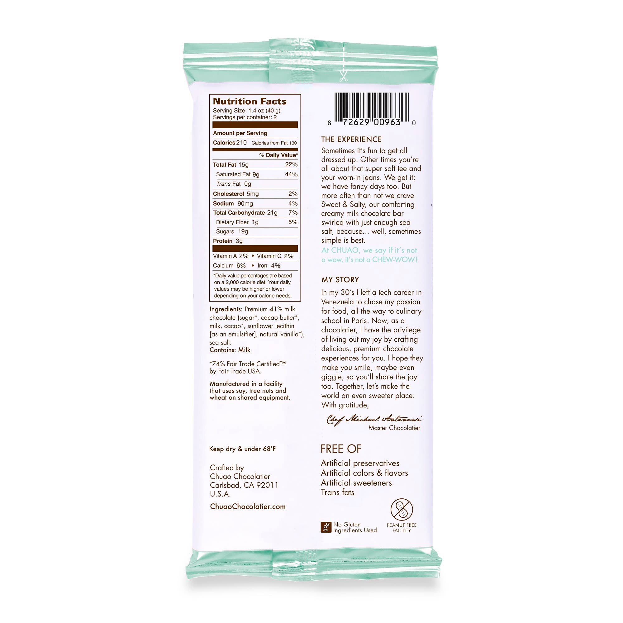 Chuao Chocolatier - Wholesale Chocolate Bar - Sweet & Salty - Signature Bar2