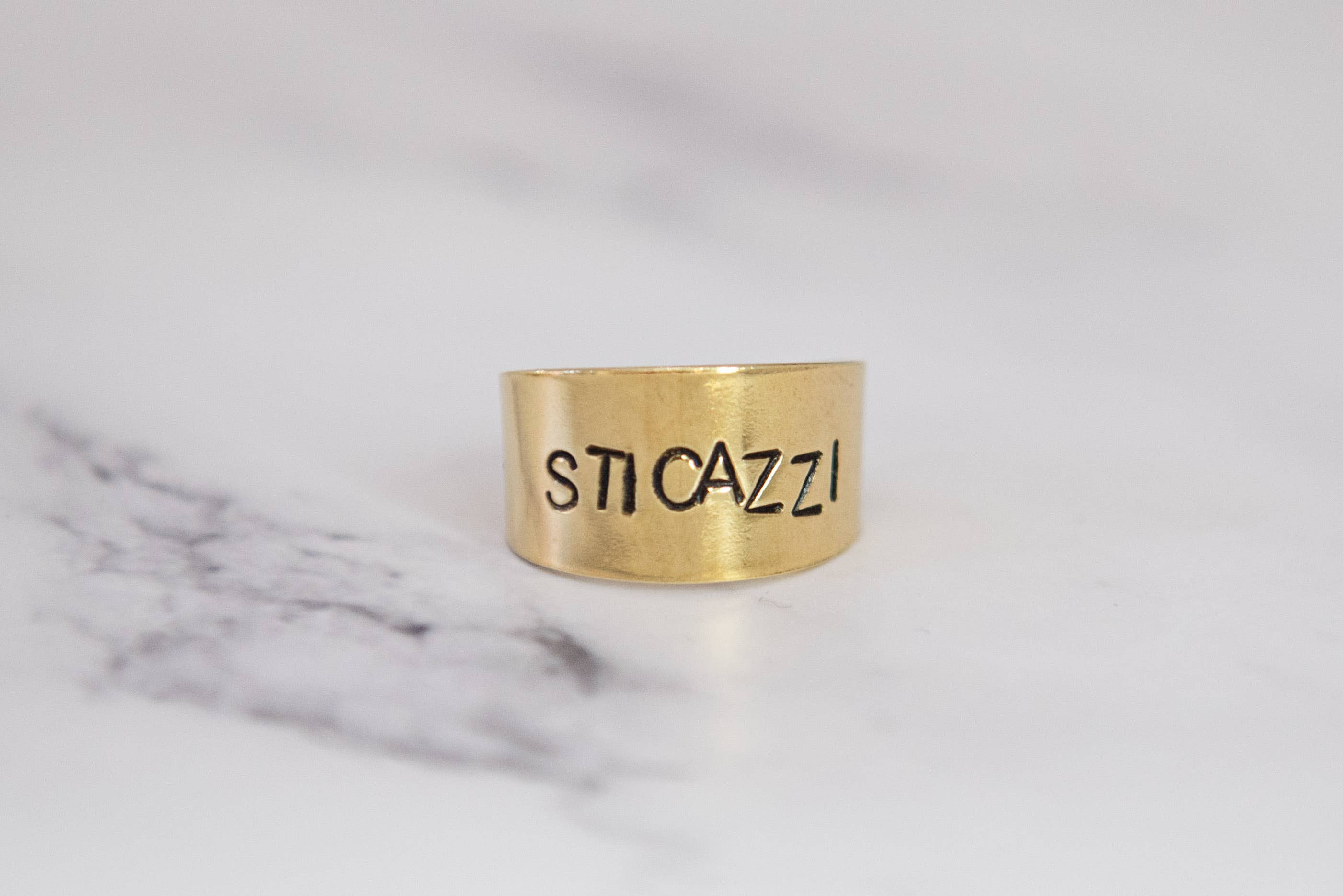 Loti jewels - Wholesale Band/Stacked Ring - LEA RING IN BRASS WITH ENGRAVING1