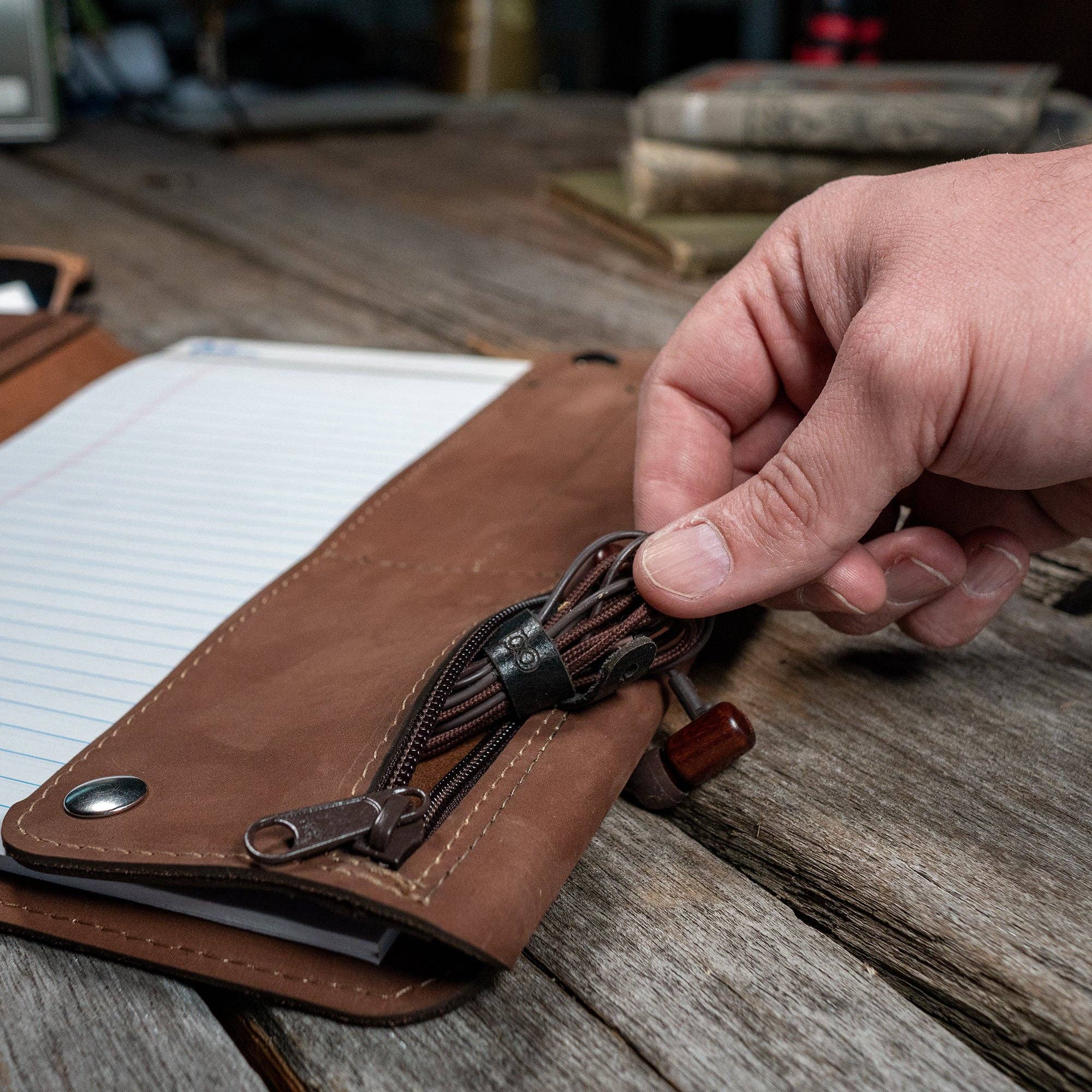 Allegory Handcrafted Goods - Wholesale Laptop/Tablet Case - Unisex - Walker Portfolio | Medium Leather Padfolio & Tablet Case for A4/Letter Pads7