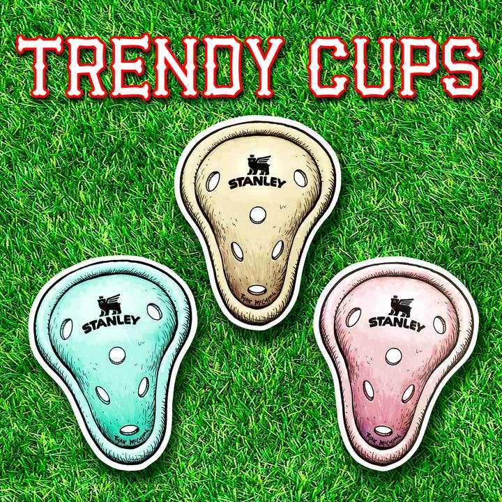 LIMITED EDITION STICKER: Trendy Cup (3 Colors!) for wholesale by Ryan McCulloch Art