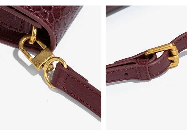 PEACH ACCESSORIES – Bolsa - Mulher por atacado – Clutch trançado com fecho dourado e estampa de cobra B189312