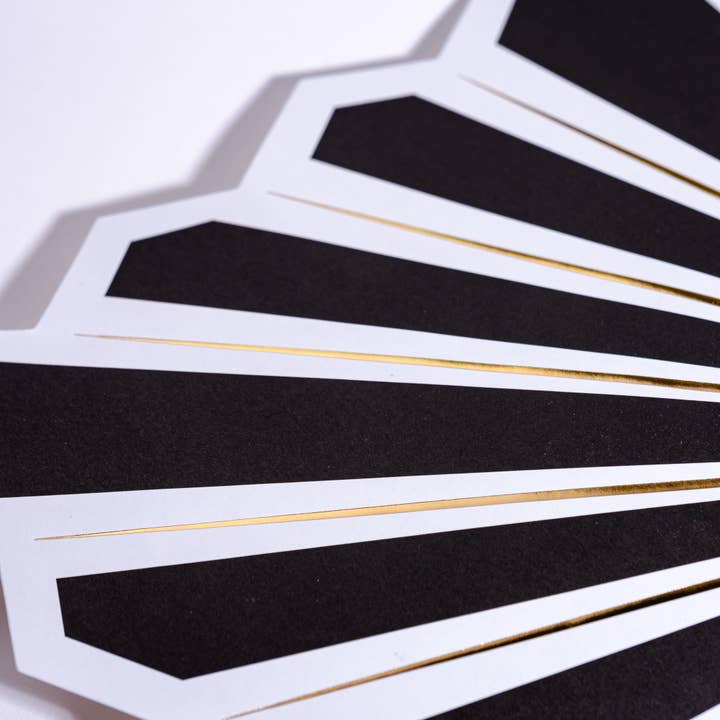 Gatherings by Curated Paperie - Wholesale Disposable Placemat - Celebration Chic Black with Gold Foil Paper Placemat