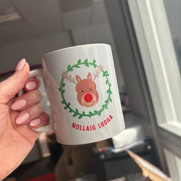 Nollaig Shona Mug for wholesale by Connect The Dots Design