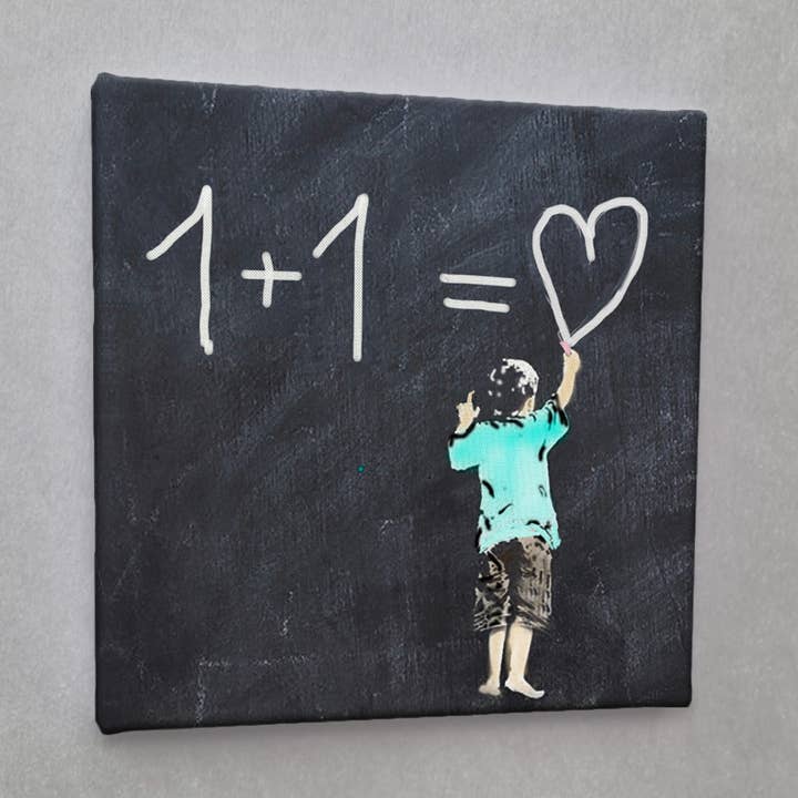#01537 One Heart Street Art Canvas Print for wholesale by Eicie