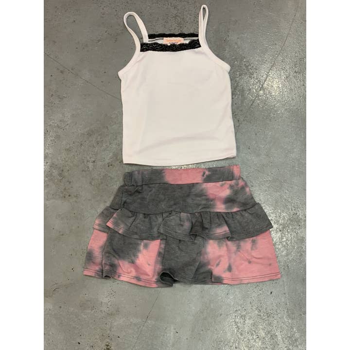 Tweenstyle - Regata canelada com acabamento em renda - preta por atacado de Tweenstyle By Stoopher