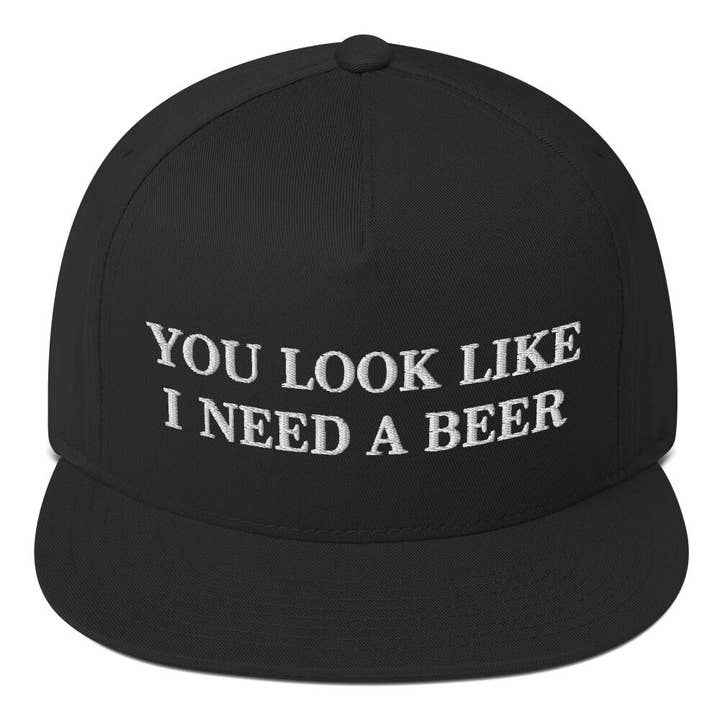 Funny Beer Snapback Cap: Embroidered Drinking Hat, Beer for wholesale by PositiveParty