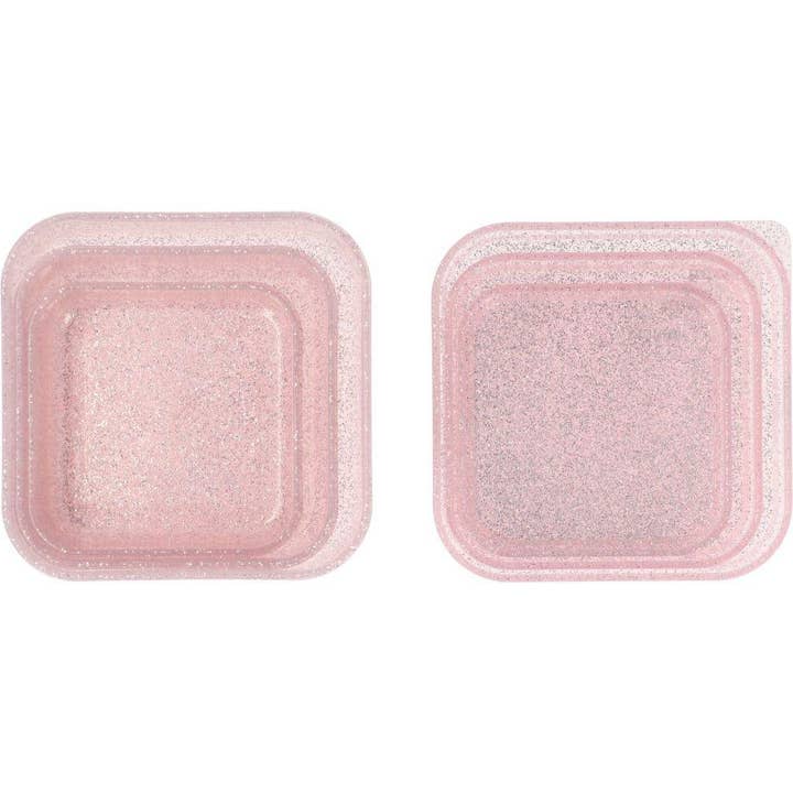 Tutete - Wholesale Lunch Bag/Box - Kids - 3 Glitter Pink Lunch Boxes