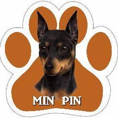 Miniature Pinscher Paw Shaped Car Magnet for wholesale by E&S Pets