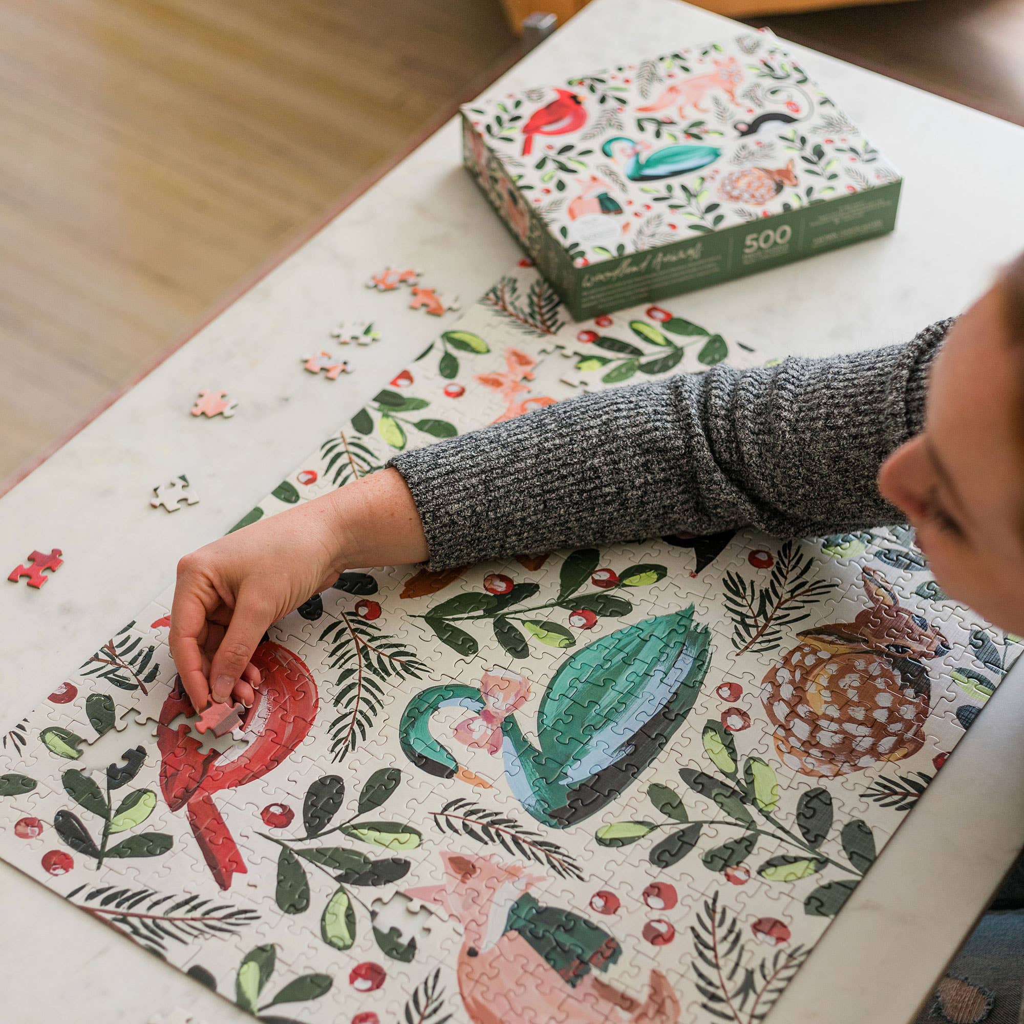 1canoe2 | One Canoe Two Paper Co. - Wholesale Puzzle - Adult - Woodland Animals - 500 Piece Jigsaw Puzzle7