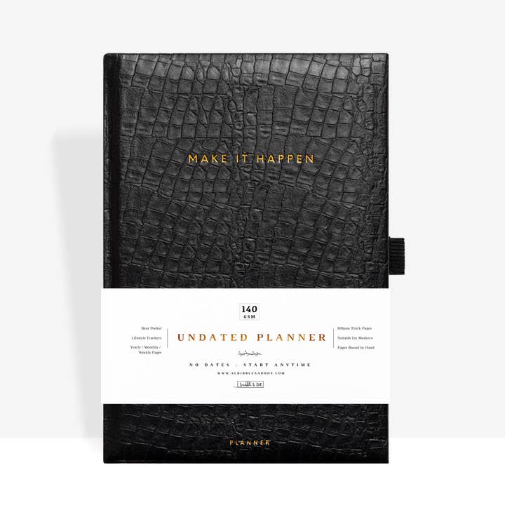 Make It Happen Planner A5 - Undated for wholesale by Scribble & Dot