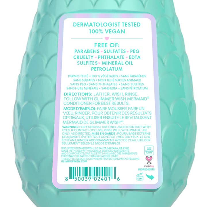 Glimmer Wish - Vendita all'ingrosso Shampoo - Shampoo per bambini Mermaid | Senza parabeni e solfati
