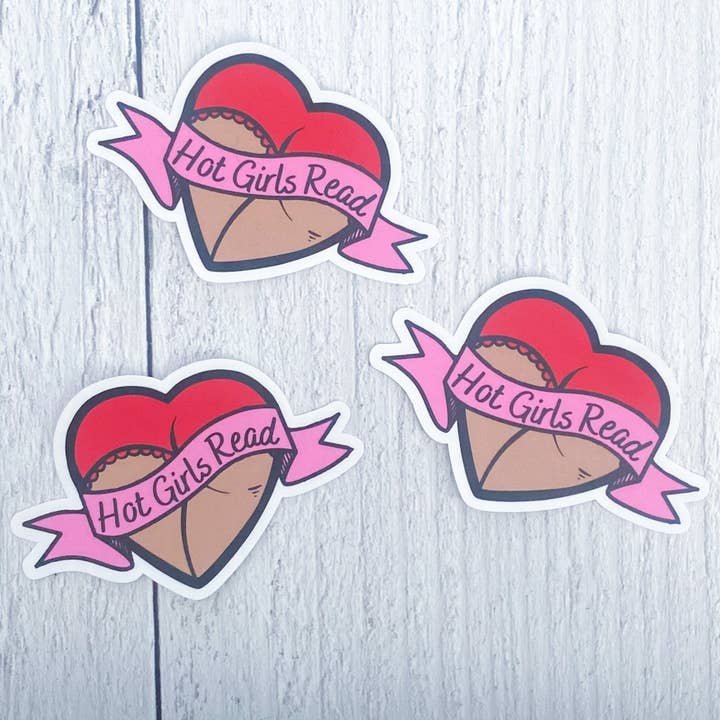 Hot Girls Read Sticker for wholesale by The Black Lab Soapery