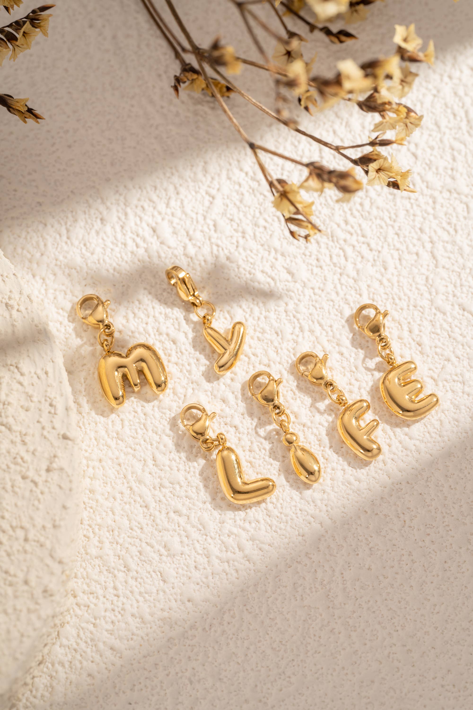 COSMOS - Wholesale Individual Charm/Pendant - Customizable stainless steel letter I alphabet pendant5