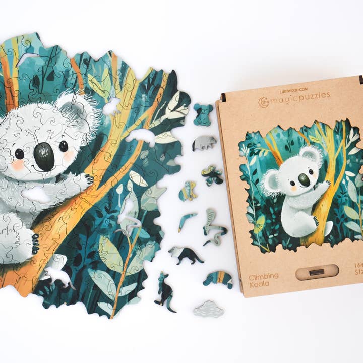Climbing Koala Jigsaw A4 Premium Box for wholesale by Lubiwood