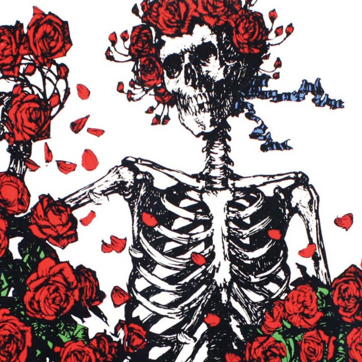 Sunshine Joy - Wholesale Tapestry/Textile - 3D Grateful Dead Tapestry Skeleton & Roses Tapesties