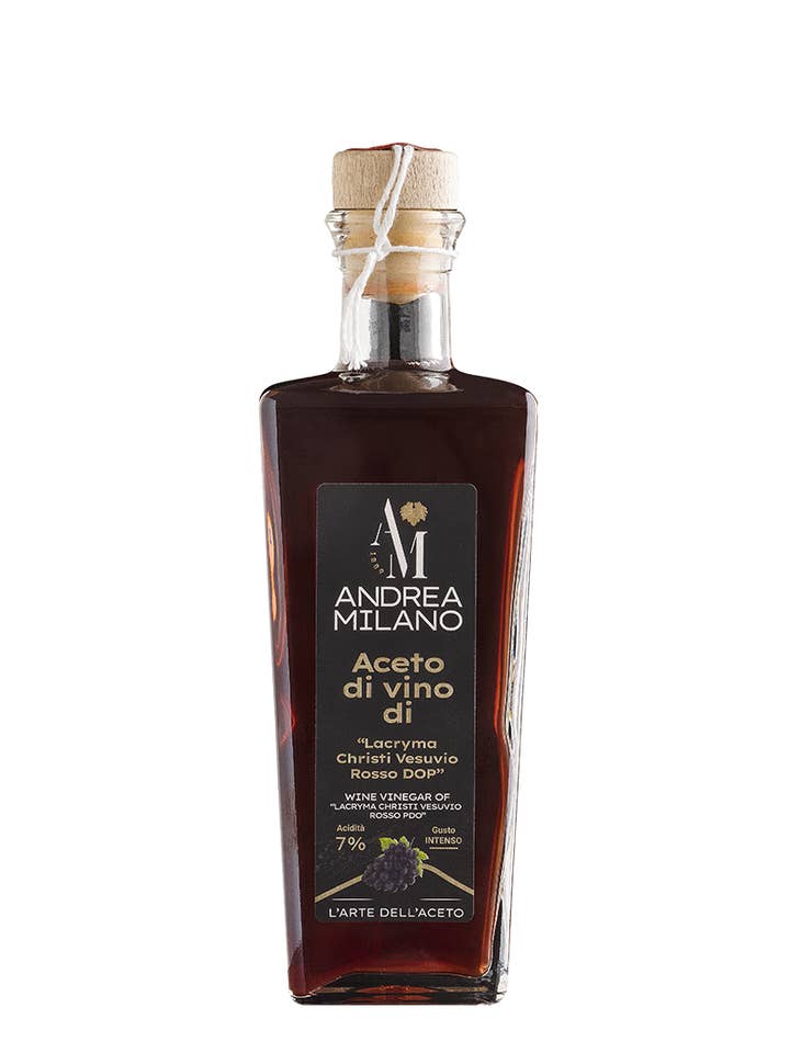 Lacryma Christi Del Vesuvio Red Wine vinegar 250 ml glass for wholesale by Andrea Milano