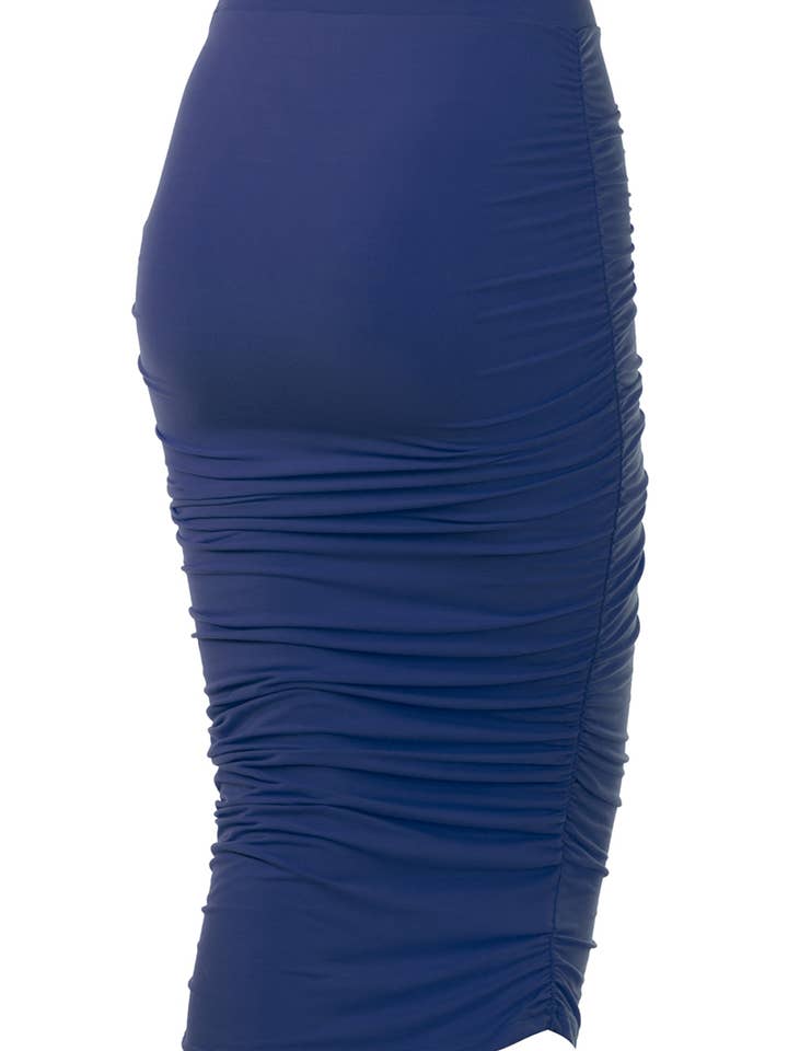 NINEXIS - Wholesale Skirt - Women's - CWBMS070_Slim Fit Ruched Long Pencil Skirt37