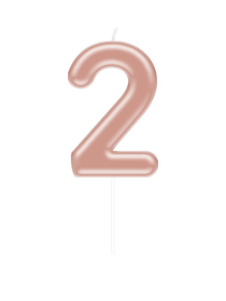 Zahlenkerze Roségold - 2 für den Großhandel von PD Party