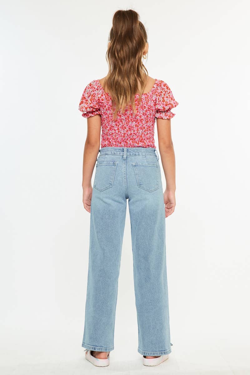 LIGHT YOUTH OPEN PACK HIGH RISE WIDE LEG JEANS-YC70069L for wholesale on Faire6