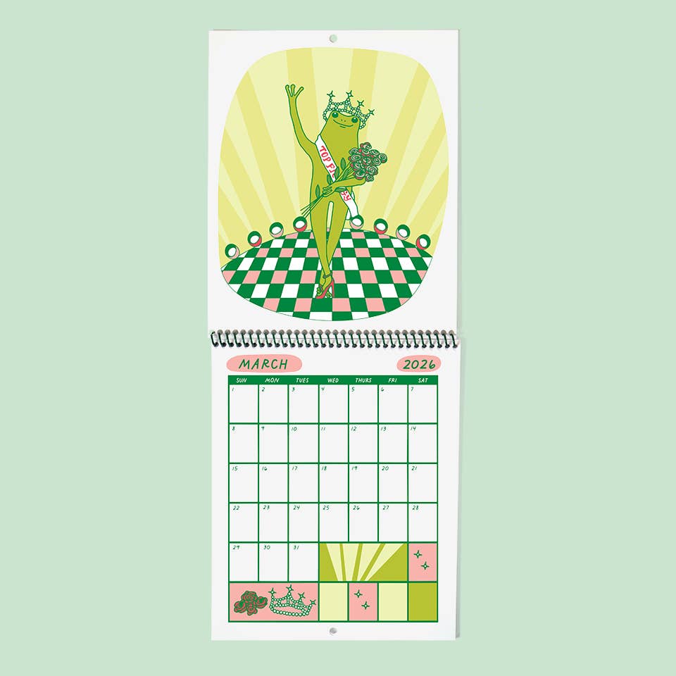 The Good Twin - Wholesale Calendar - Froggy of the Month 2026 Calendar1