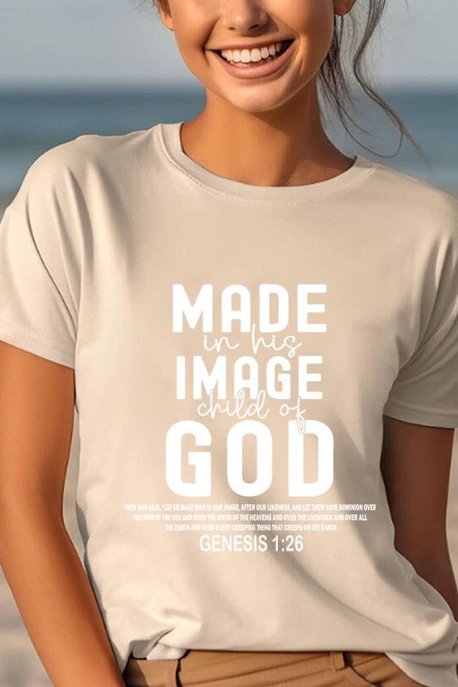 Top Avenue - Wholesale Screen Printed T-Shirt - Women's - Made in His Image Child Of God, Unisex Round Neck T-Shirt15