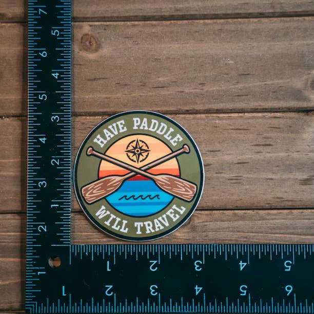 Hey Bear Outdoors - Wholesale Sticker - Have Paddle Will Travel Canoeing Sticker2