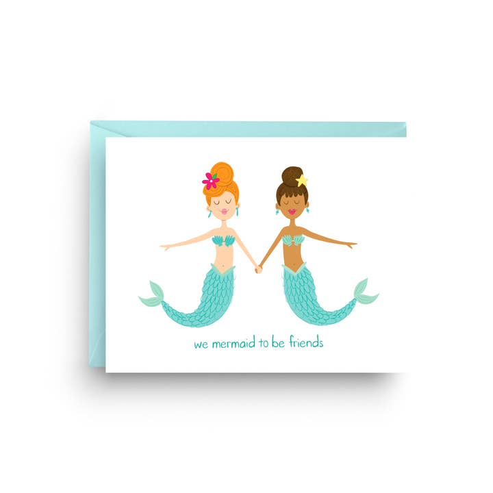 Nicole Marie Paperie - Vendita all'ingrosso Biglietti di amicizia - Biglietto d'auguri per l'amicizia - Sirena "Amiche per sempre"1