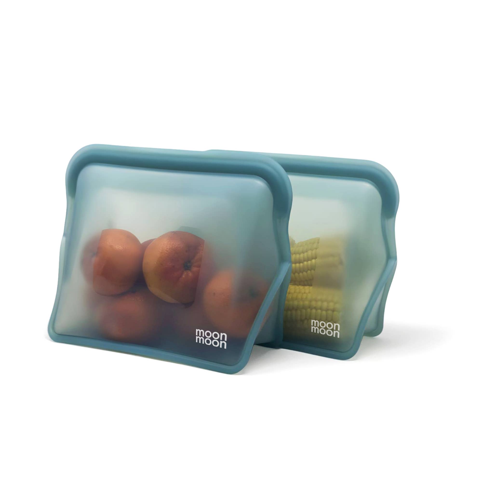 Moonmoon - Vente Sachet de conservation/film alimentaire - Sacs alimentaires en silicone réutilisables | Sacs de congélation XL Stand Up, bleus