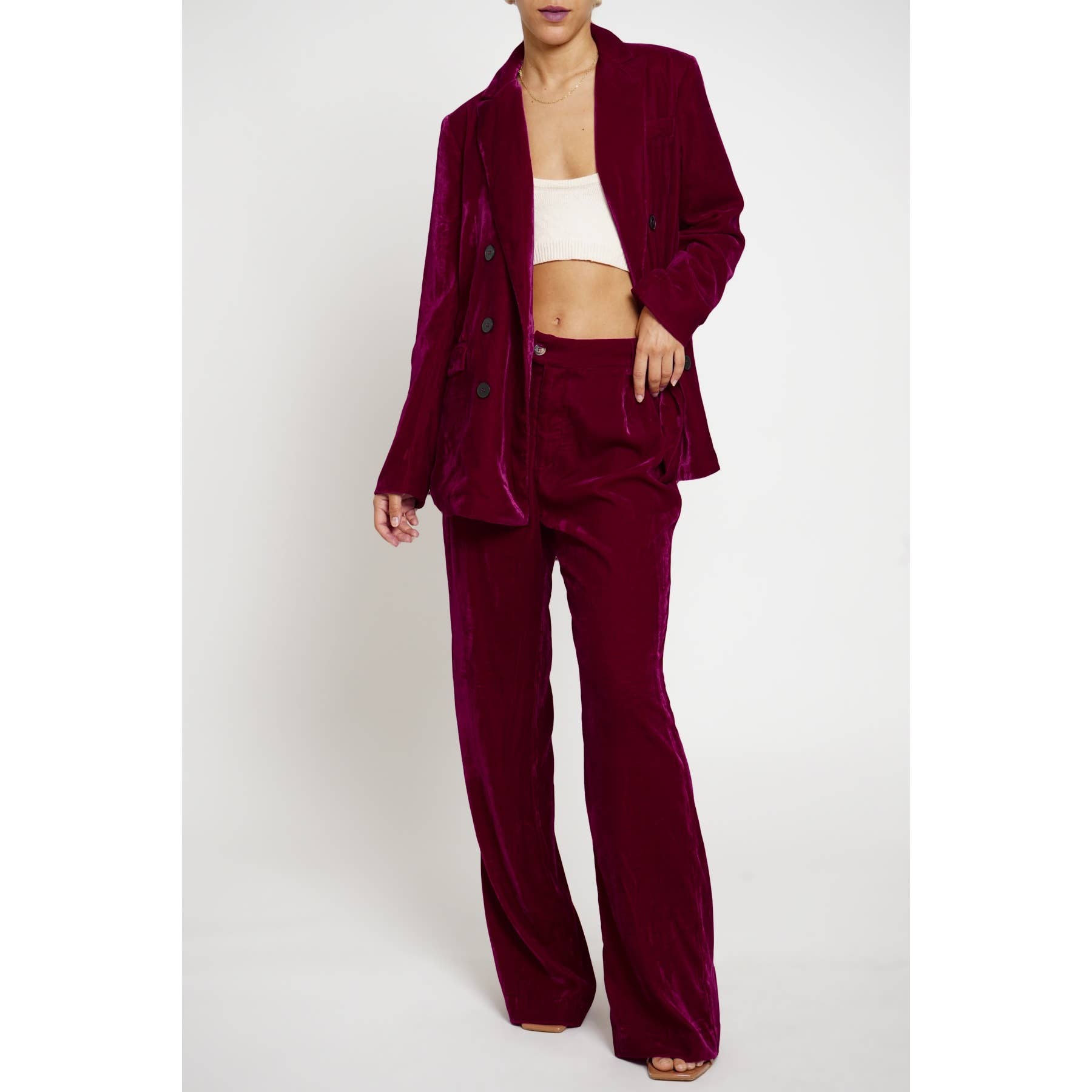 Sans Souci - Wholesale Blazer - Women's - VELVET BLAZER7