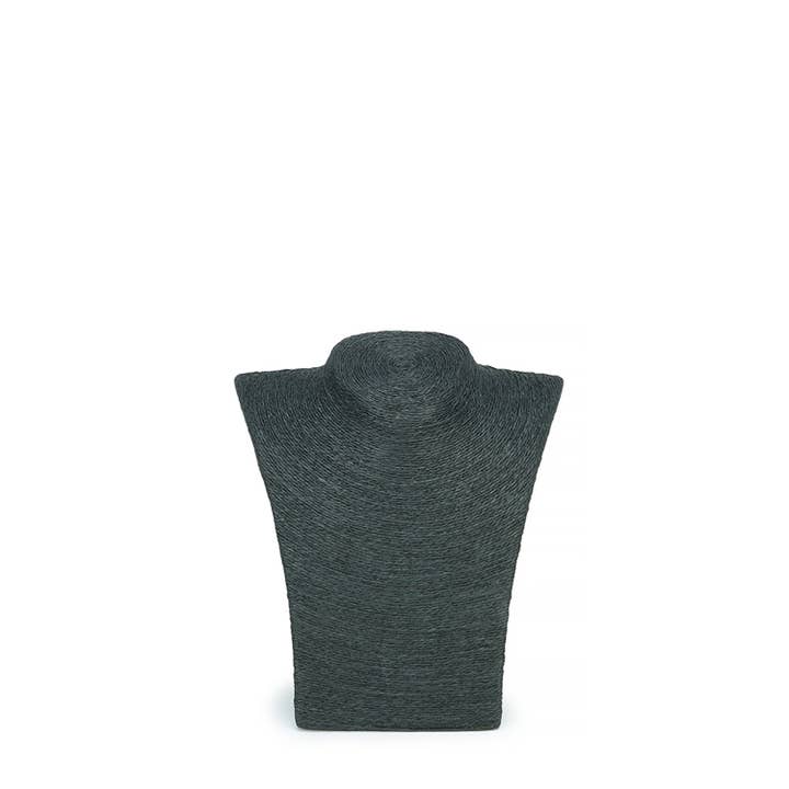 Zwarte Raffia-sieradenketting in bustevorm voor wholesale door Howard's