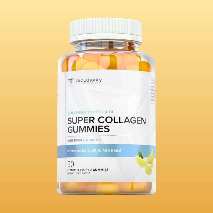 Vitauthority - Wholesale Oral Supplement/Vitamin - Super Collagen Gummies: Skin & Joints, Strawberry Lemonade