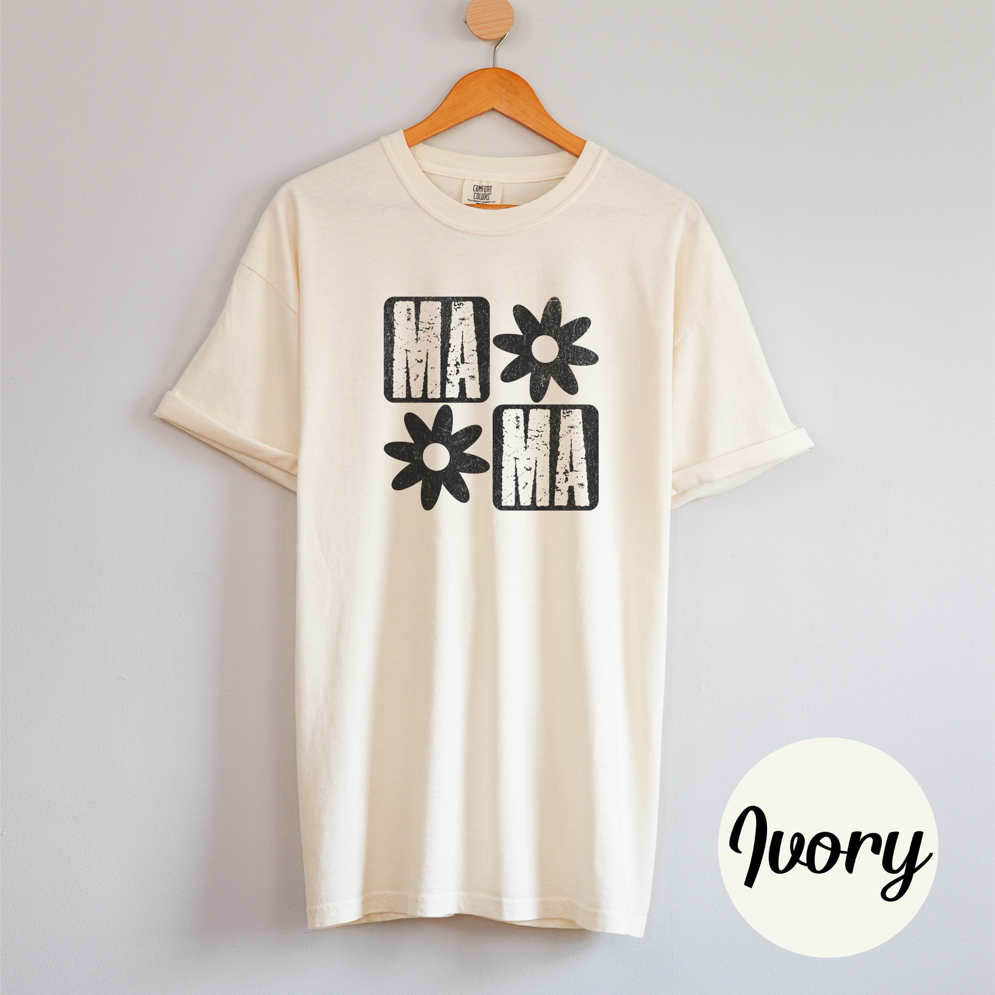 Hey Jude Graphic Tees – wholesale T-shirts med screentryck – Dam – Blommor Mama T-shirt6