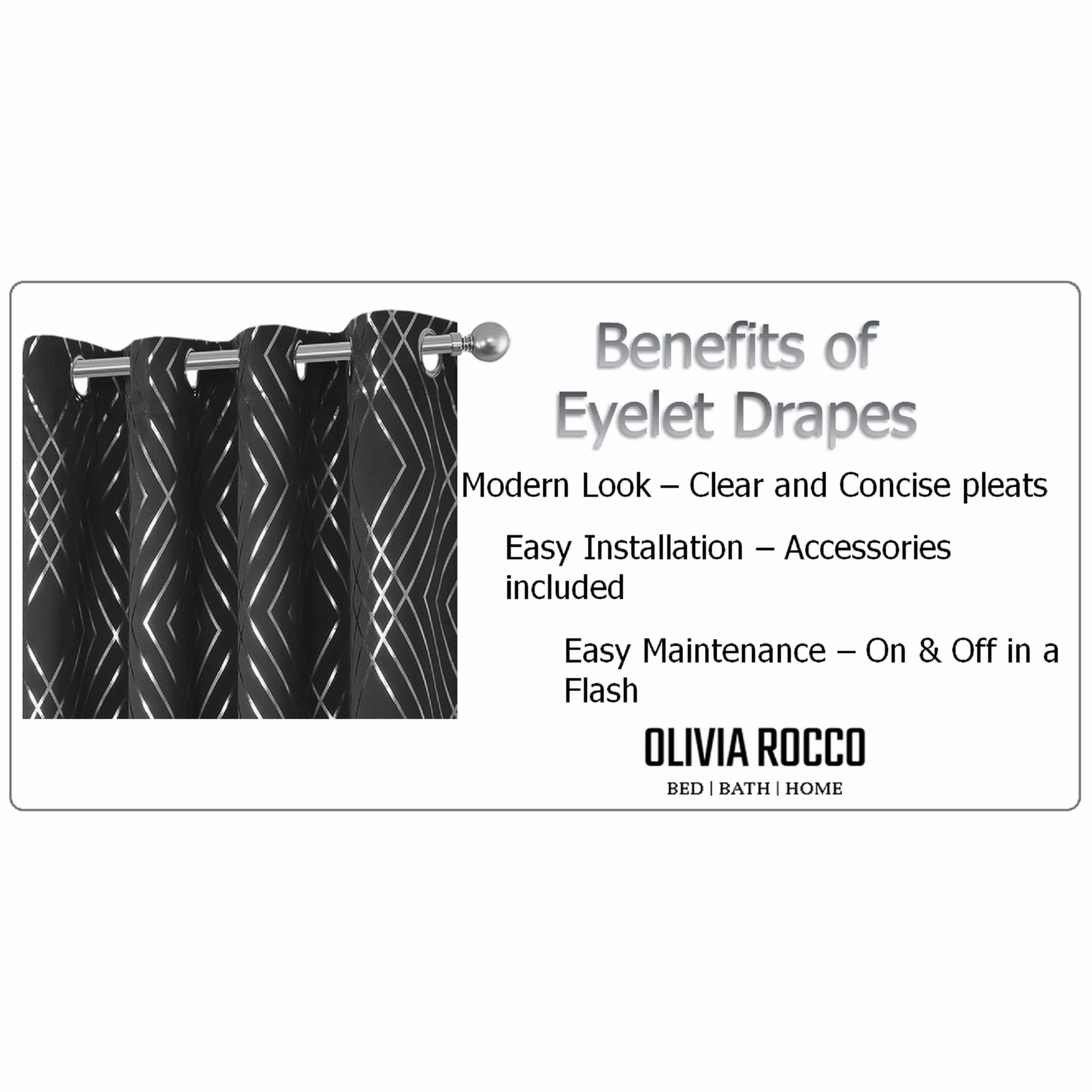 Geometric Black Sparkle Blackout Curtains for wholesale on Faire7