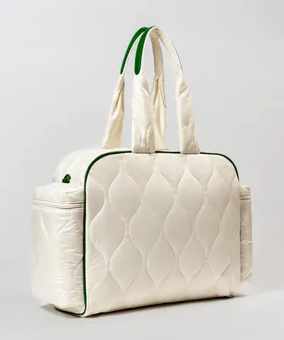 Caraa - Wholesale Sports Bag - Unisex - Tennis Quilted Duffel in Ivory6