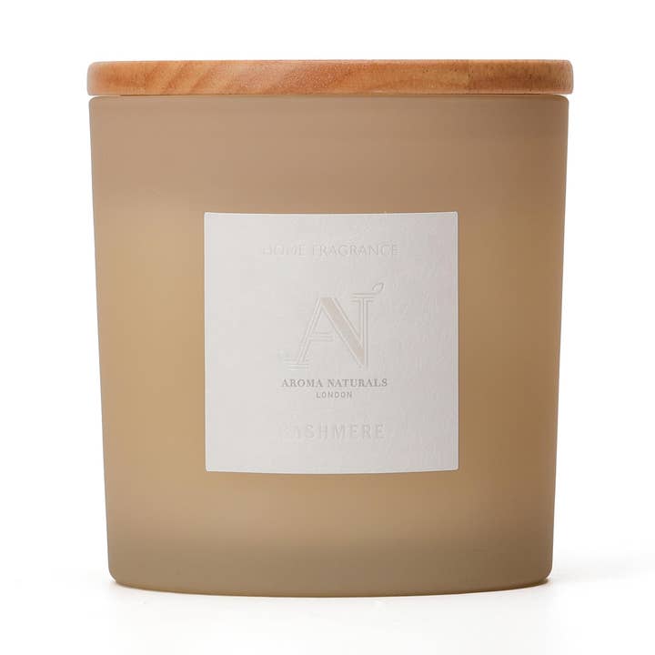 Frosted Decadence Cashmere Scented Candle, Long Burn for wholesale by Aroma Naturals