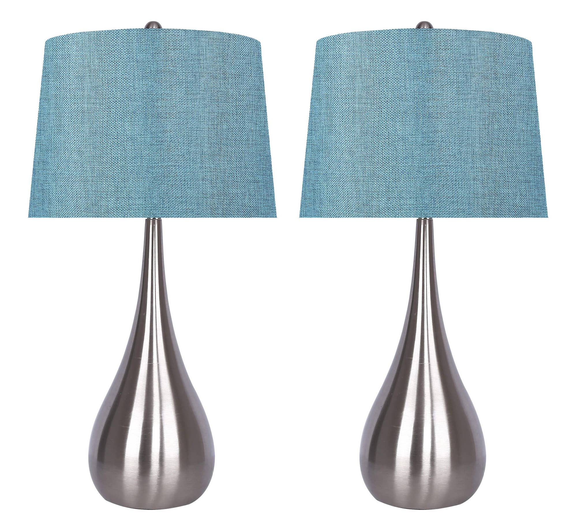 LumiSource and Grandview Gallery - Wholesale Accent/Desk Lamp - 29" Pebble Metal Table Lamps Teardrop Linen Shades (2PK)22