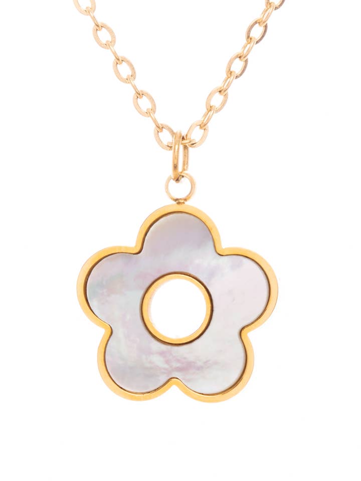 Pendentif Fleur MOP Collier pour la vente par Artini Accessories