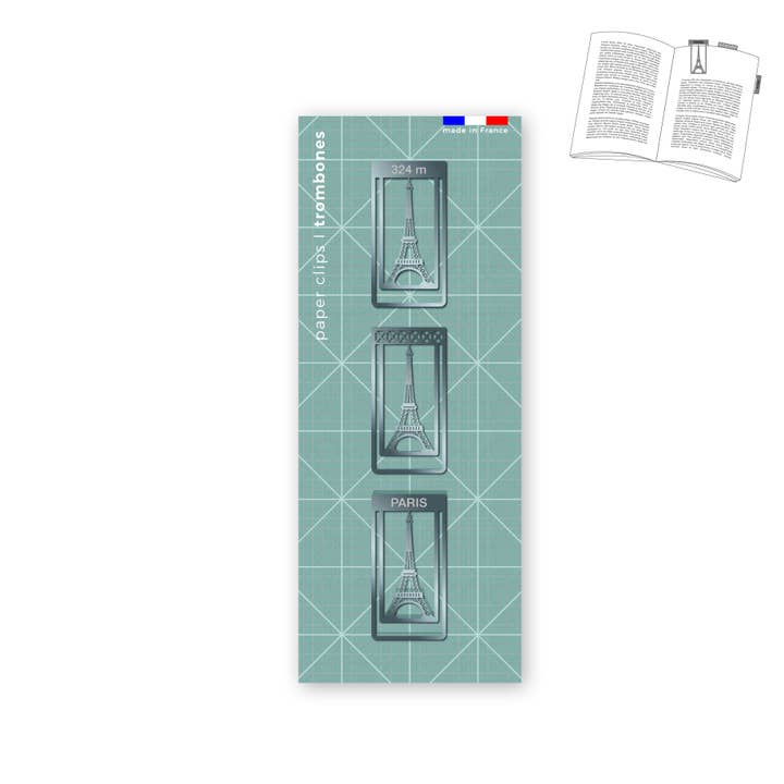 Satz von 3 Metallposaunen - Paris - matt für den Großhandel von tout simplement