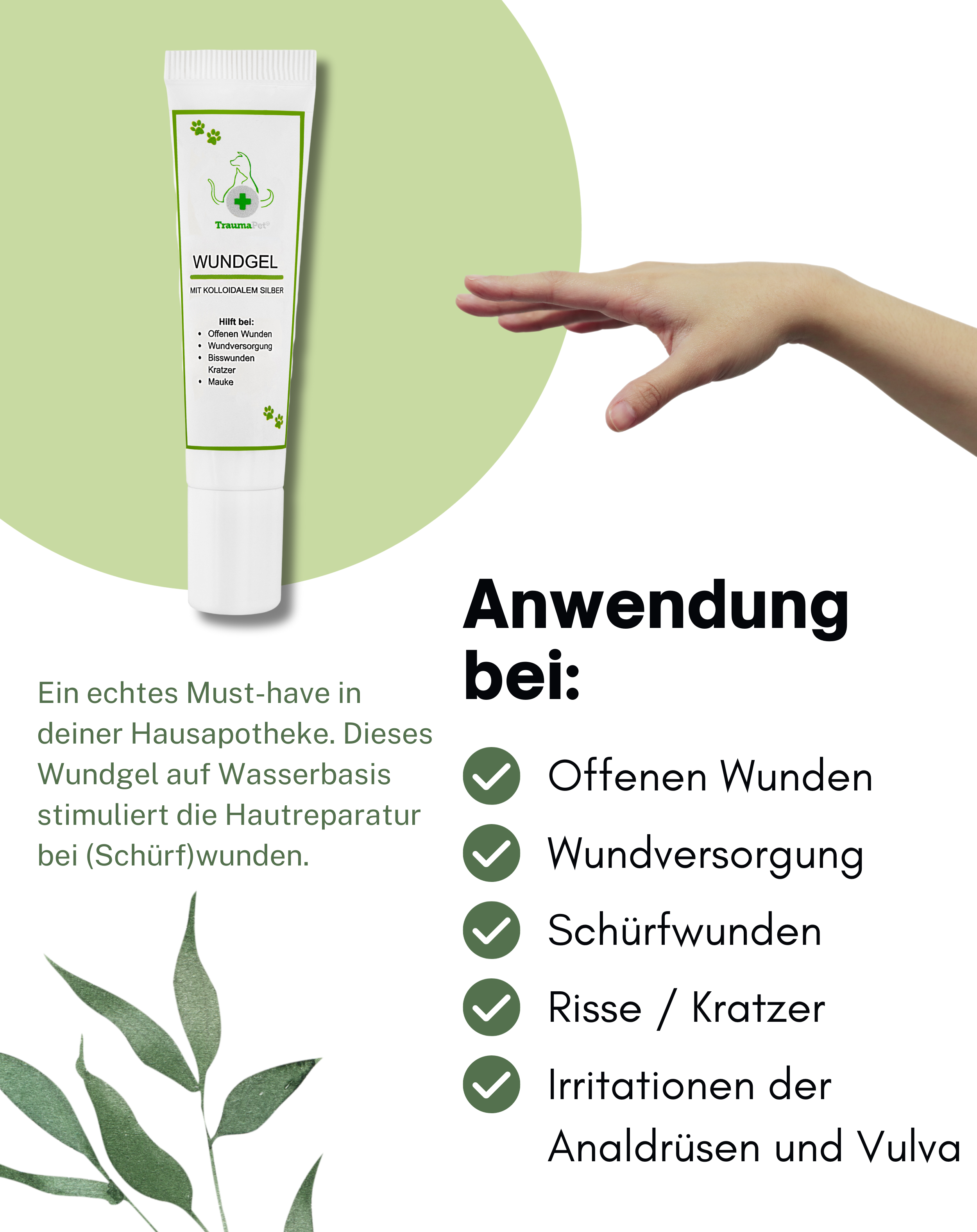 TraumaPet Deutschland - Wholesale Pet Cleaning Supplies - Wound gel with colloidal silver for animals | Wound care1