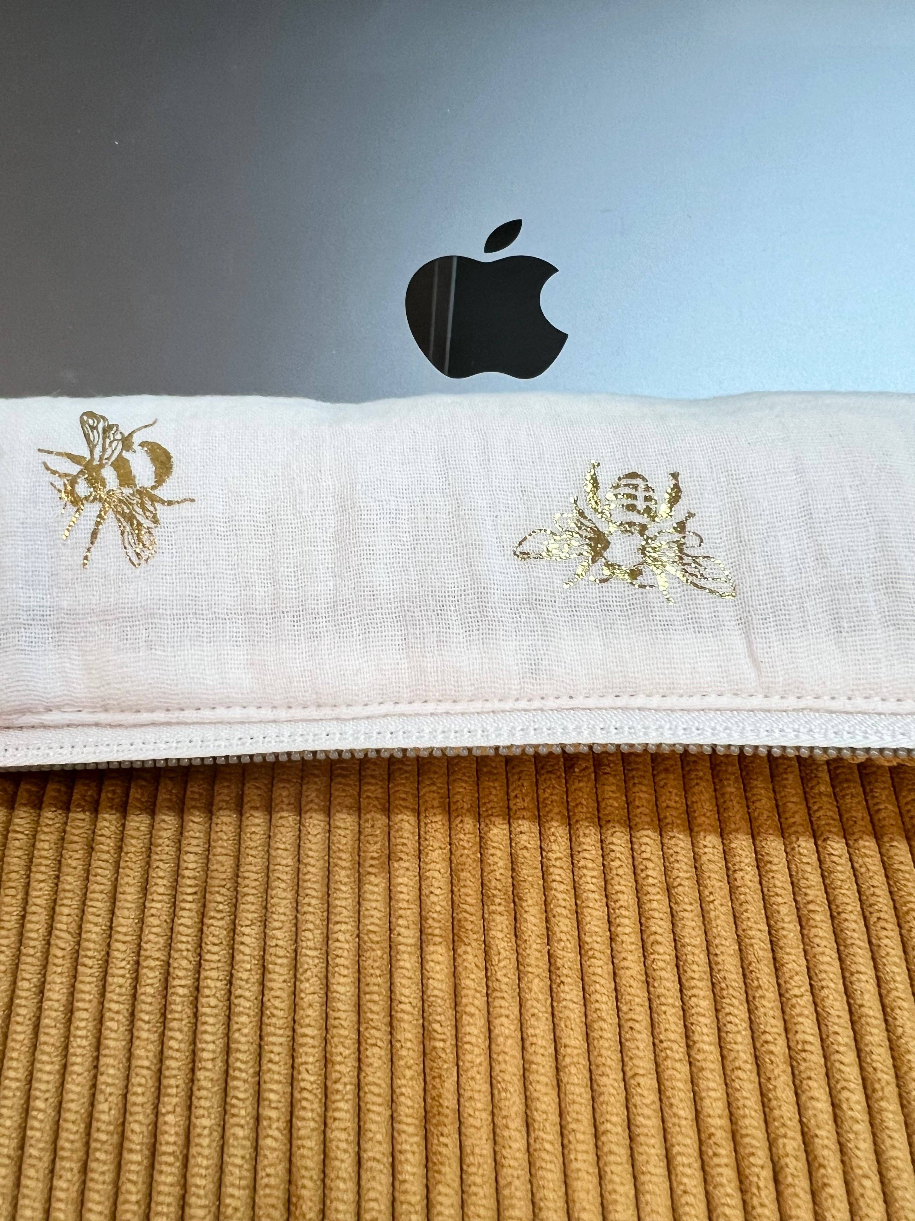 AMMA - Vente Étui pour ordinateur portable/tablette – femme - Housse d'ordinateur Velours Côtelé - Moutarde7