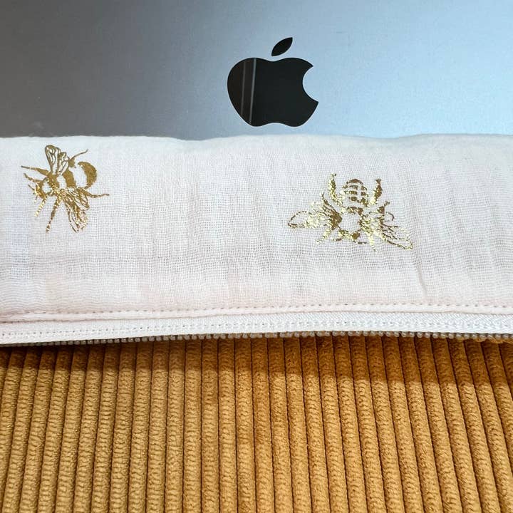 AMMA - Vente Étui pour ordinateur portable/tablette – femme - Housse d'ordinateur Velours Côtelé - Moutarde7