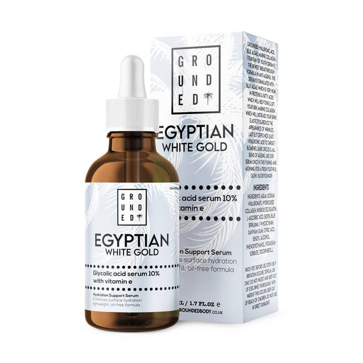 Egyptiskt vitt guld, glykolsyraserum 10% med vitamin E-version för wholesale av GROUNDED BODY