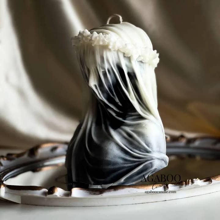Agaboo Candle - Wholesale Novelty Candle - Marble effect - Huge Virgin Veiled Lady Candle 6.5x4in7