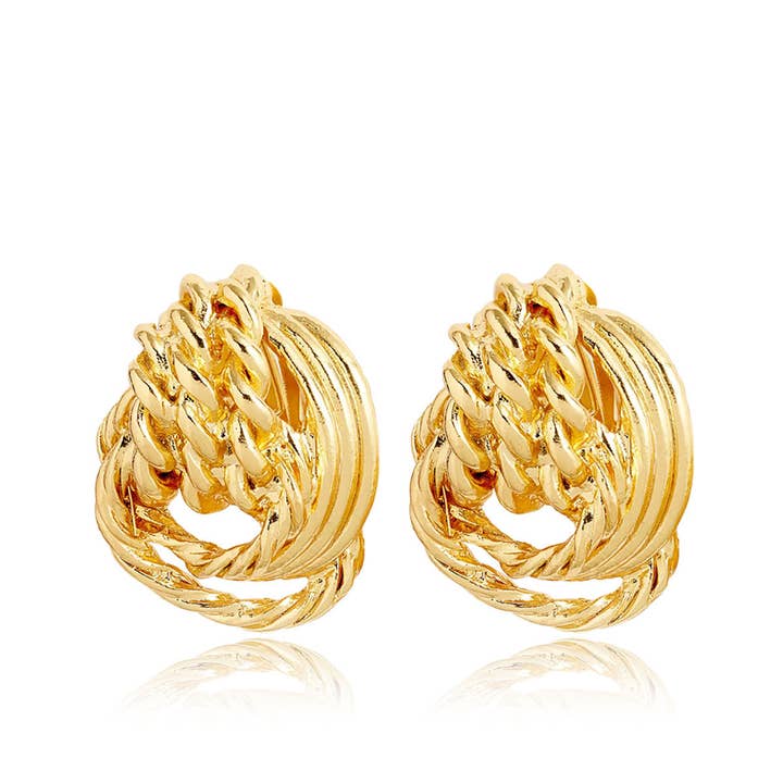 KARINE SULTAN – wholesale Hoop earrings – Bold Large Knot Statement Earrings – Unique Fashion Jewelry0