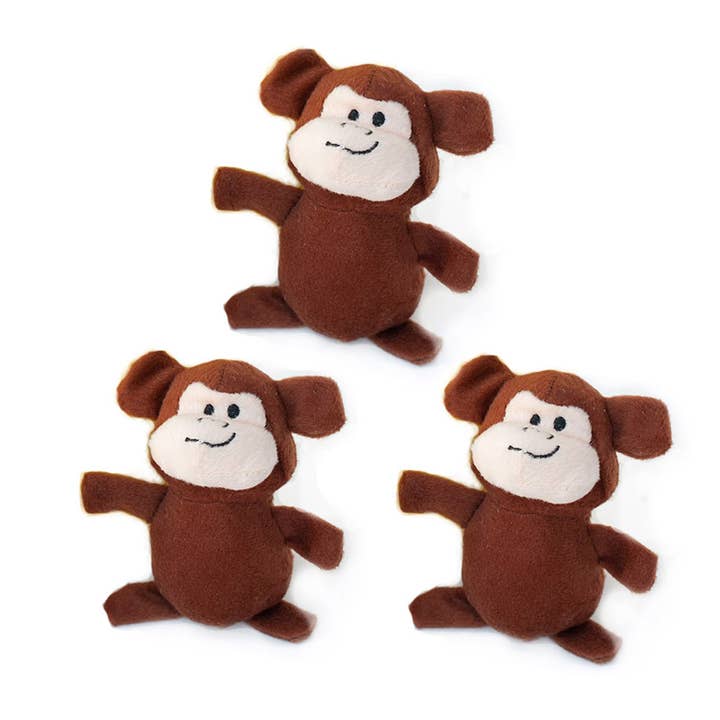 Miniz - Monkeys (3-pack) for wholesale by ZippyPaws