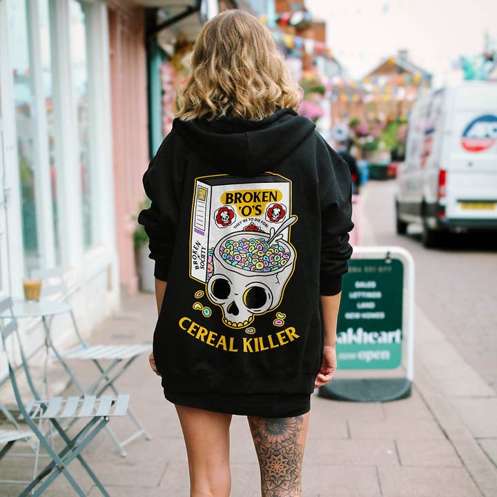 Cereal Killer Zip-Up Hoodie (Unisex) for wholesale by Broken Society